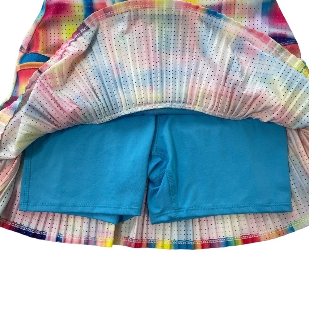 Lucky In Love Tropical Bliss Pleated Layered Tennis Skort Skirt Size XS NWT - Picture 5 of 8